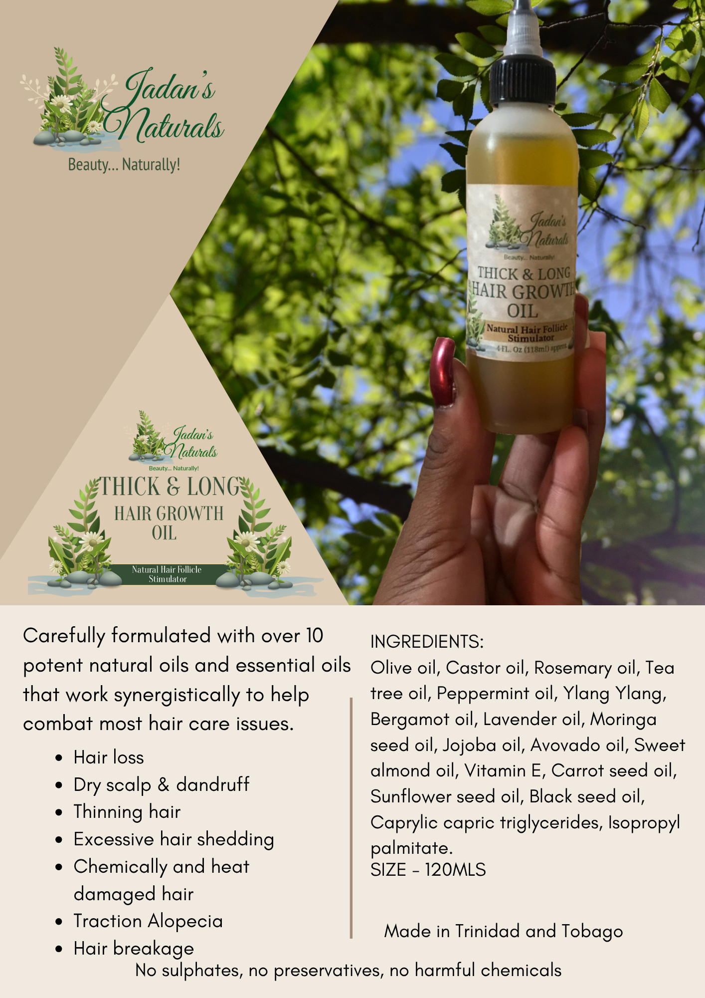 Thick & Long Hair Growth Oil Adult Formula